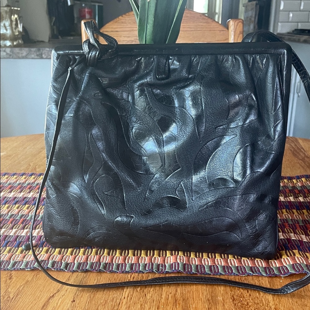 Black Leather Shoulder Bag